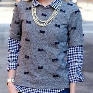 J.Crew Embroidered Bows Sweater